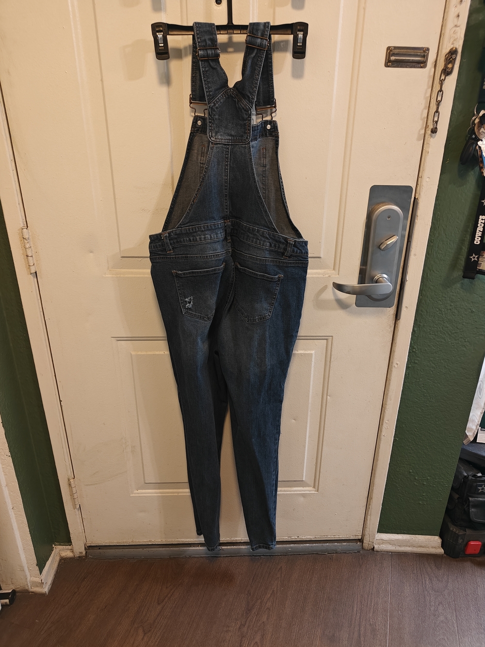 Blue Spice Dark Indigo Denim Overalls with Contrast Stitching - Picture 3 of 3